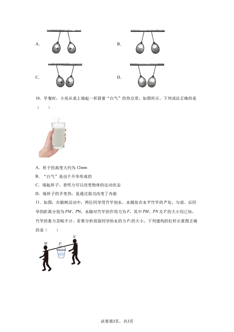2025年河南省中考物理试题_4.2015-2025年中考物理_4.2025各省市物理_河南