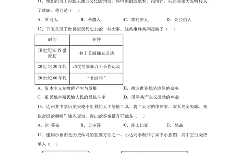 2025年四川省达州市中考历史真题_6.2015-2025年中考历史_6.2025各省市历史_四川