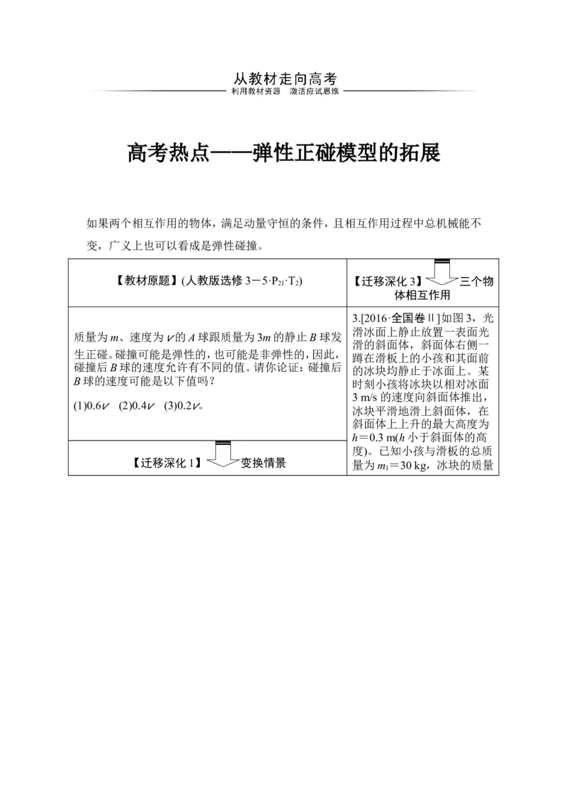 选修3-5第六章从教材走向高考_新高考复习资料_2022年新高考复习资料_高考物理2022年一轮复习各版本_1.2022年高考物理一轮复习全国通用版_2022年高考物理一轮复习讲义（全国版）
