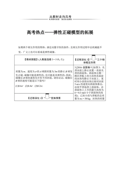 选修3-5第六章从教材走向高考_新高考复习资料_2022年新高考复习资料_高考物理2022年一轮复习各版本_1.2022年高考物理一轮复习全国通用版_2022年高考物理一轮复习讲义（全国版）