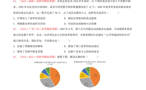 集训12世界现代史100题（2）（原卷版）_2024年新高考资料_3.2024专项复习_备战2024年高考历史专项提分集训900题（统编版）