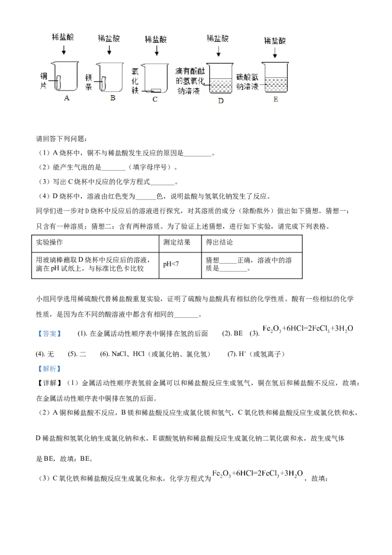 2020年辽宁省抚顺、铁岭市中考化学试题（解析）_5.2015-2025年中考化学_2.化学中考真题2015-2024年_地区卷_辽宁化学_辽宁化学_铁岭化学15-22