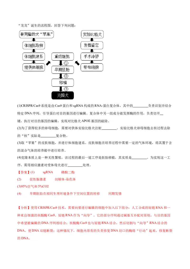 专题42胚胎工程（解析版）_2024年新高考资料_3.2024专项复习_备战2024年高考生物一轮复习重难点专项突破_专题42胚胎工程-备战2024年高考生物一轮复习重难点专项突破