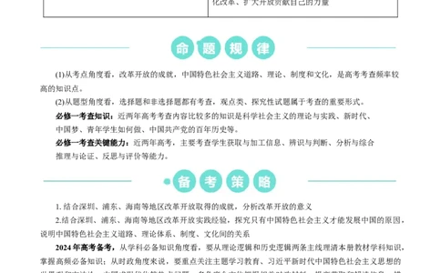 重难点03只有中国特色社会主义才能发展中国（原卷版）_新高考复习资料_2024年新高考资料_专项复习资料_❤2024年高考政治热点&middot;重点&middot;难点专练（新高考专用）_重难点