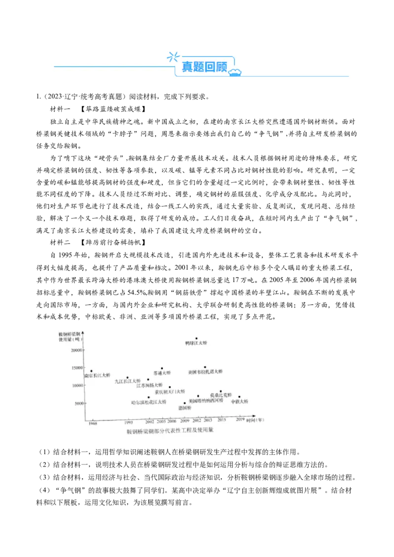 专题05&ldquo;政治小论文类&rdquo;主观题(解析版)_32024年新高考资料_2.2024二轮复习_2024年高考政治二轮热点题型归纳与变式演练（新高考通用）