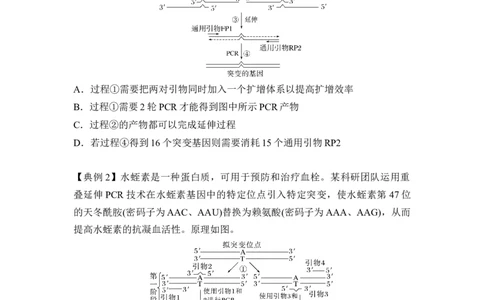 专题八PCR重难集训（原卷版）_2024年新高考资料_5.2024三轮冲刺_2024年高考生物考前最后冲刺