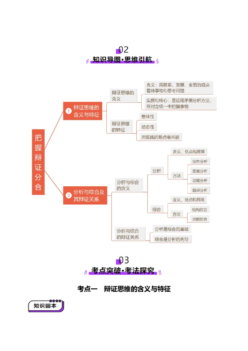 第08课把握辩证分合（讲义）（解析版）_新高考复习资料_2025年新高考资料_2025年高考政治一轮复习讲练测（新教材新高考）