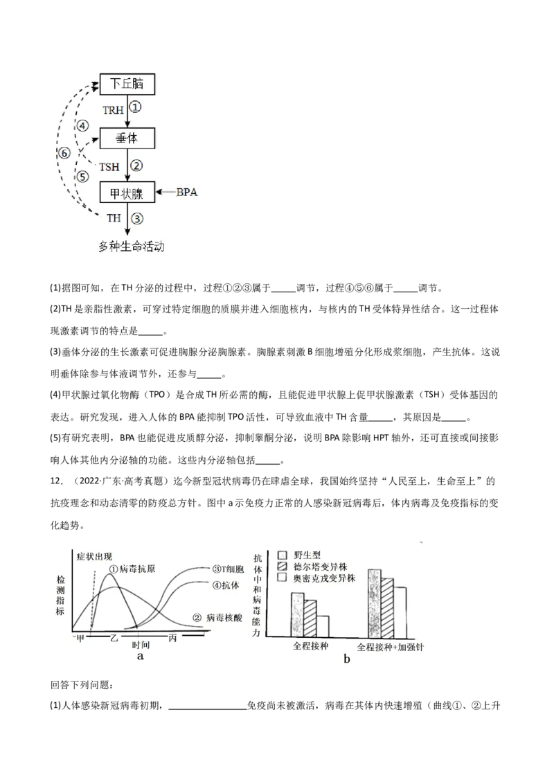 宝典16免疫调节（原卷版）_2024年新高考资料_1.2024一轮复习_2024年高考生物一轮复习知识清单