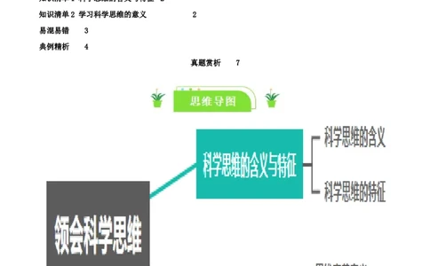 专题48领会科学思维_新高考复习资料_2024年新高考资料_一轮复习资料_口袋书2024年高考政治一轮复习知识清单（新高考通用）