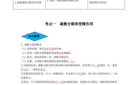 专题12减数分裂和受精作用（串讲）（解析版）_2024年新高考资料_1.2024一轮复习_备战2024年高考生物一轮复习串讲精练（新高考专用）