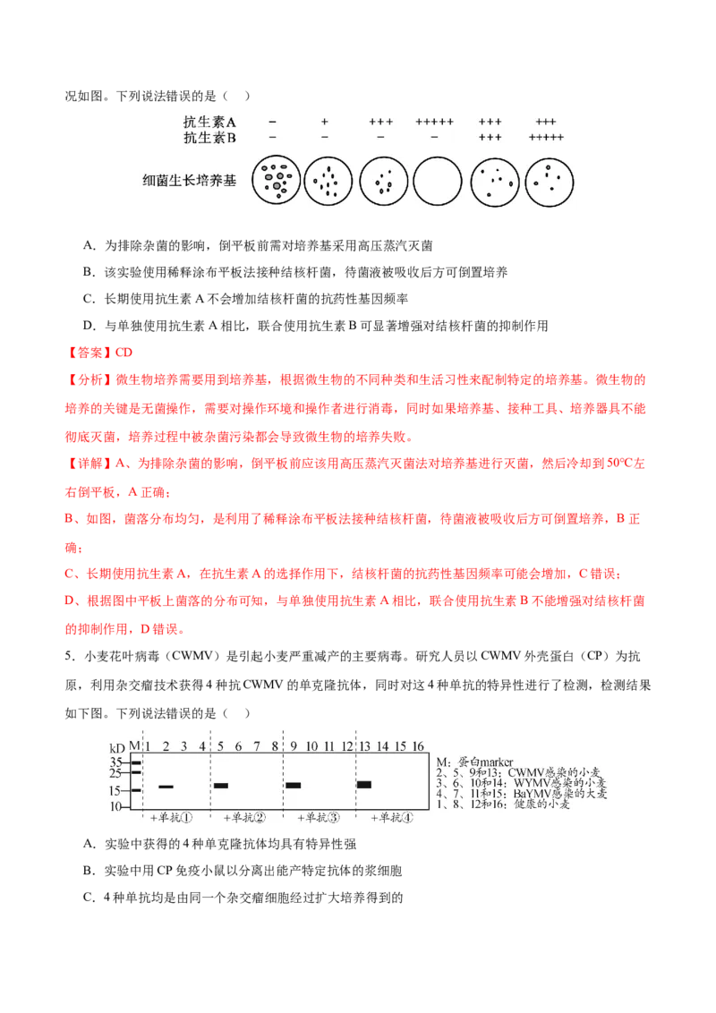 押新高考卷生物技术与工程（解析版）-备战2024年高考生物临考题号押题（新高考通用）_2024年新高考资料_5.2024三轮冲刺_备战2024年高考生物临考题号押题（新高考通用）322745222