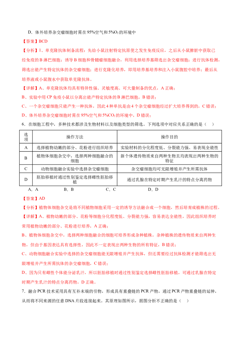 押新高考卷生物技术与工程（解析版）-备战2024年高考生物临考题号押题（新高考通用）_2024年新高考资料_5.2024三轮冲刺_备战2024年高考生物临考题号押题（新高考通用）322745222