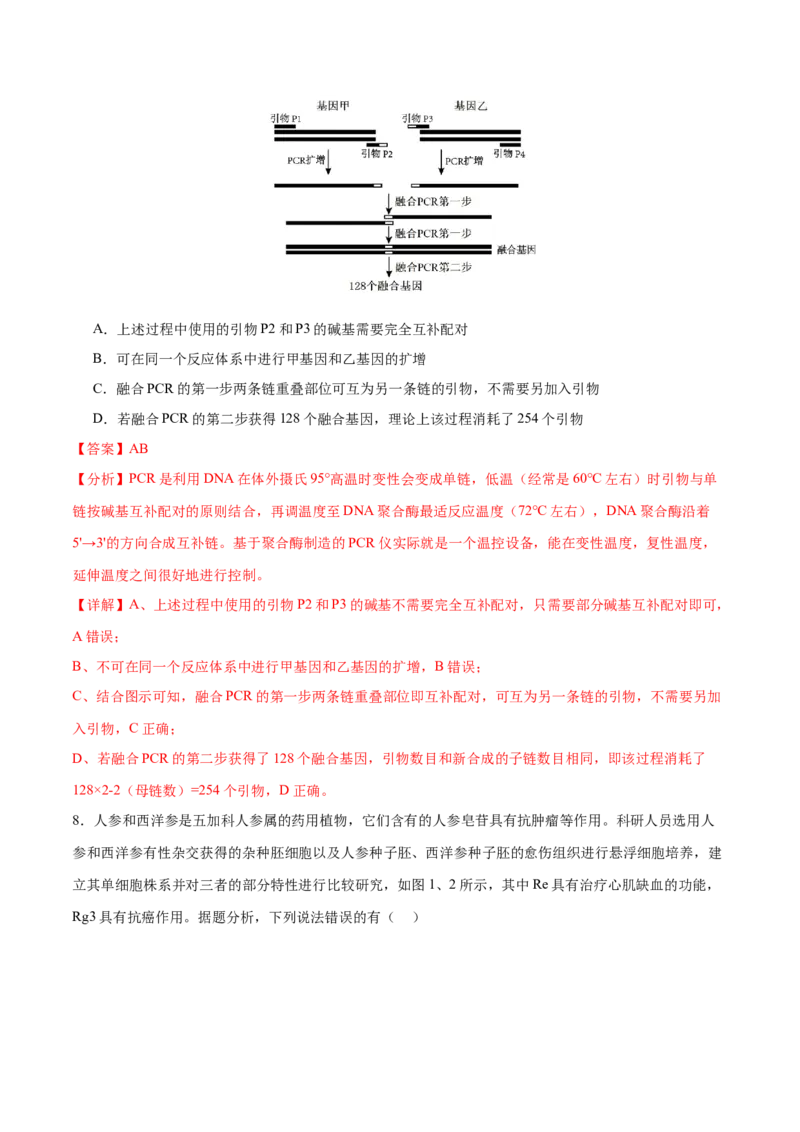 押新高考卷生物技术与工程（解析版）-备战2024年高考生物临考题号押题（新高考通用）_2024年新高考资料_5.2024三轮冲刺_备战2024年高考生物临考题号押题（新高考通用）322745222