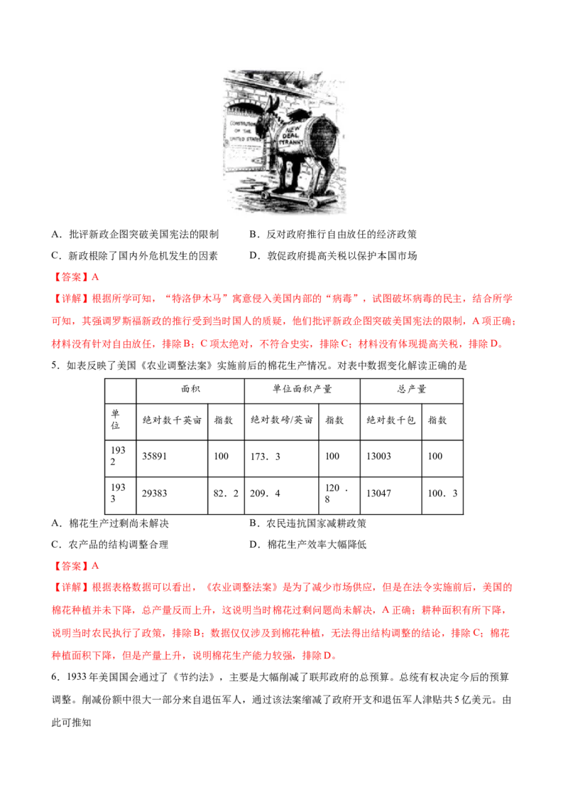 考点13罗斯福新政-备战2022年高考历史学霸纠错_2024年新高考资料_1.2024一轮复习_赠备战2022年高考历史学霸纠错