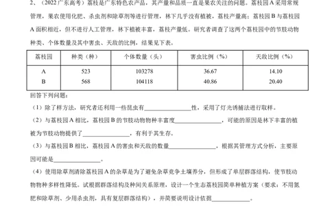 押广东卷第19题生态系统的应用（解析版）_2024年新高考资料_5.2024三轮冲刺_备战2024年高考生物临考题号押题（广东专用）323137816
