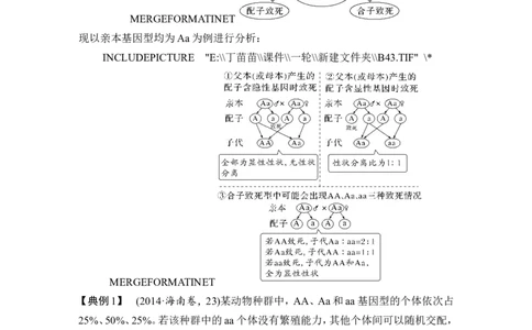 微专题7分离定律遗传特例全扫描_2024年新高考资料_1.2024一轮复习_2024年高考生物一轮复习讲义（新人教版）_另附1套Word版题库_必修2_第五单元遗传的基本规律