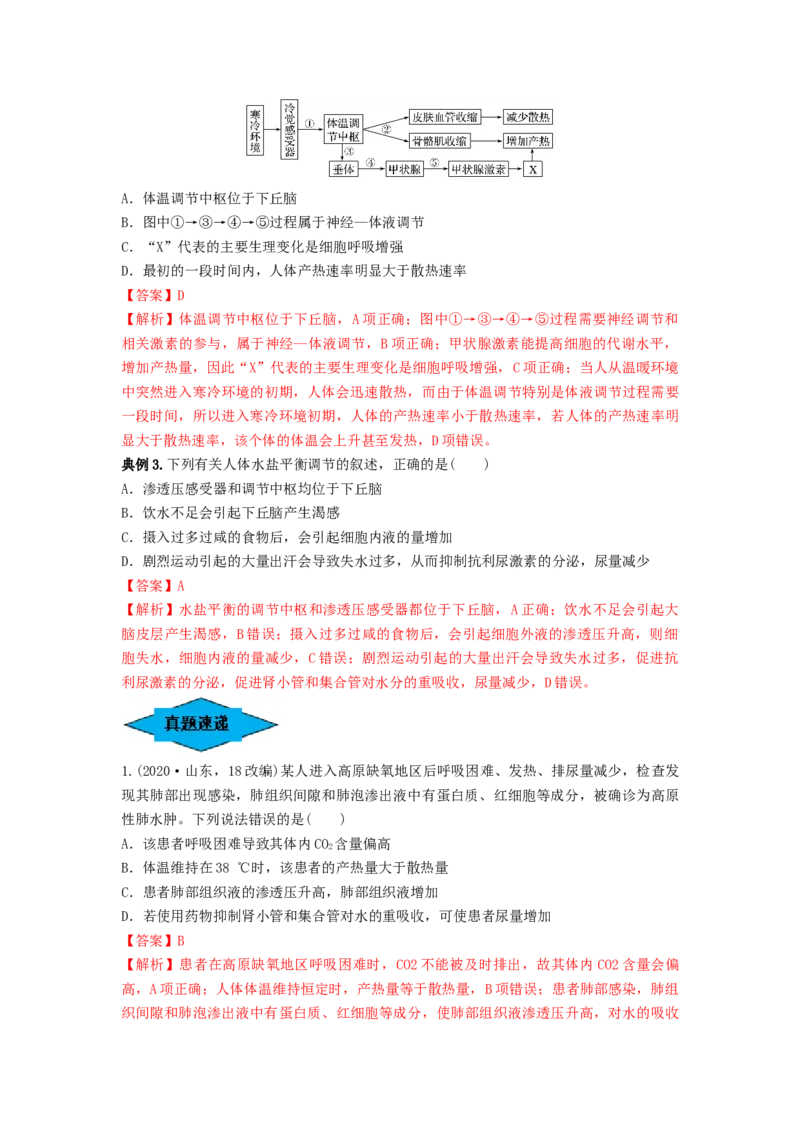 专题23人体的内环境与稳态（串讲）（解析版）_2024年新高考资料_1.2024一轮复习_备战2024年高考生物一轮复习串讲精练（新高考专用）