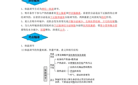 专题23人体的内环境与稳态（串讲）（解析版）_2024年新高考资料_1.2024一轮复习_备战2024年高考生物一轮复习串讲精练（新高考专用）