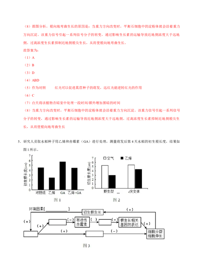 专题06植物生命活动的调节（解析版）_2024年新高考资料_3.2024专项复习_2024年高考生物热点&middot;重点&middot;难点专练（上海专用）