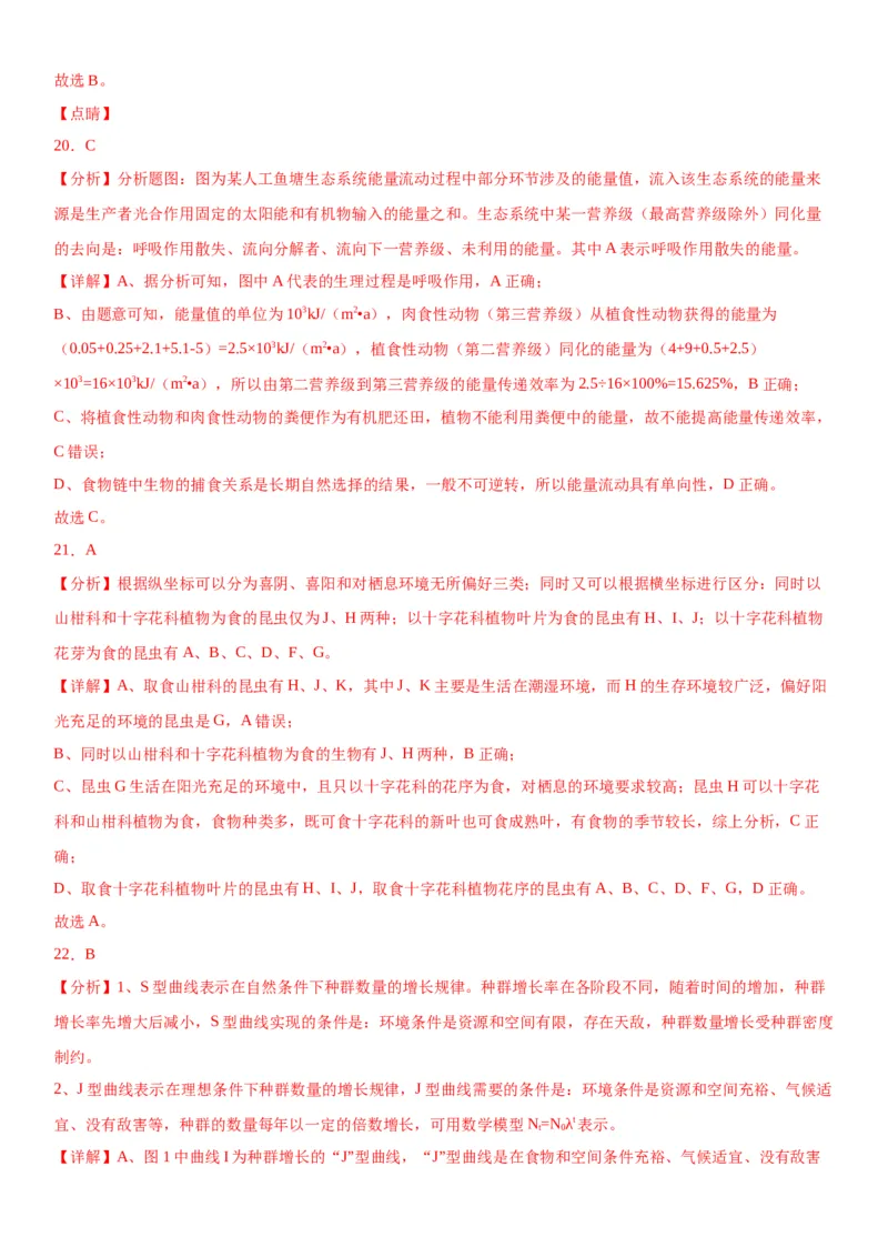 专题四生物与环境（选择题特训）-2024年高考生物二轮复习专题训练（全国通用）（解析版）_2024年新高考资料_2.2024二轮复习_2024年高考生物二轮复习专题训练（全国通用）