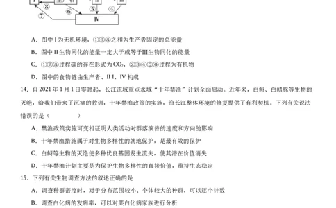 专题四生物与环境（选择题特训）-2024年高考生物二轮复习专题训练（全国通用）（解析版）_2024年新高考资料_2.2024二轮复习_2024年高考生物二轮复习专题训练（全国通用）