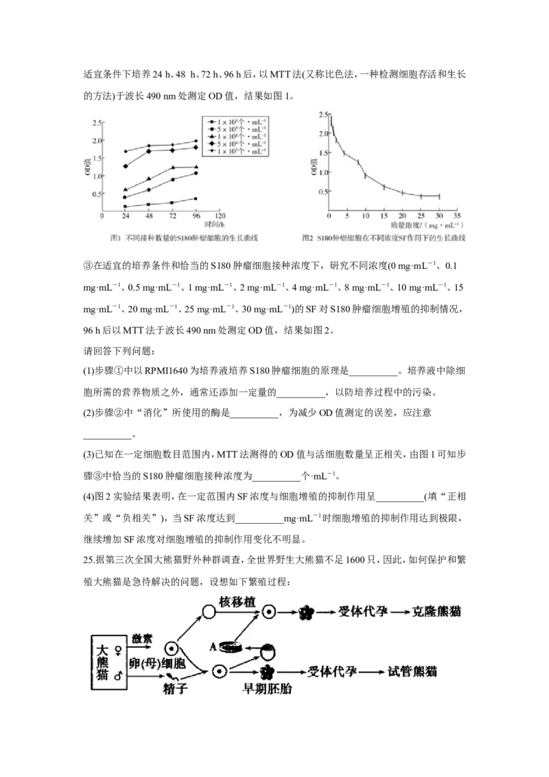 2022届高考生物二轮复习专题综合练（十）：现代生物科技（有解析）_新高考复习资料_2022年新高考复习资料_2022届高考生物二轮复习专题综合练（含解析）