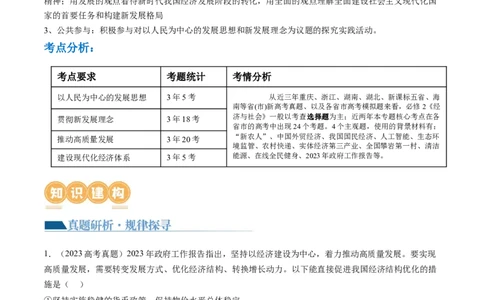 专题04我国的经济发展（讲义）（原卷版）_新高考复习资料_2024年新高考资料_二轮复习资料_2024年高考政治二轮复习讲练测（新教材新高考）_配套讲义（原卷版+解析版）