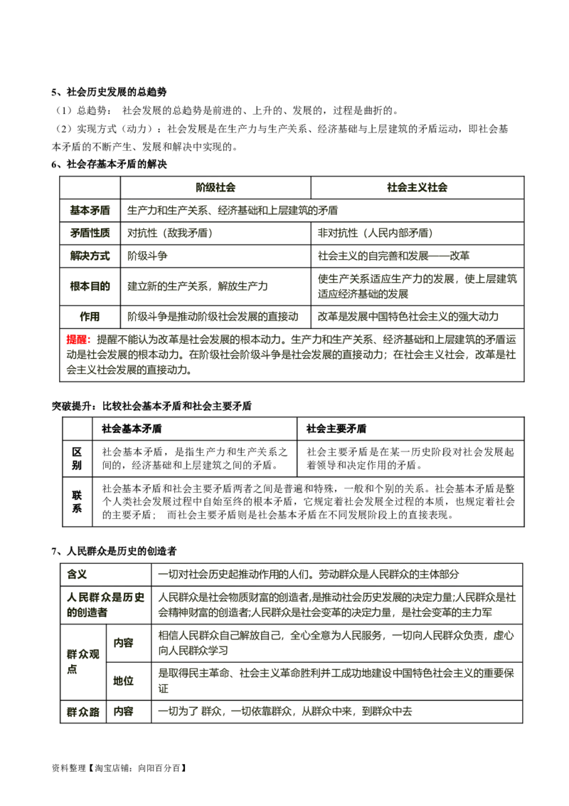 专题09历史唯物主义（讲义）（解析版）_新高考复习资料_2024年新高考资料_二轮复习资料_2024年高考政治二轮复习讲练测（新教材新高考）_配套讲义（原卷版+解析版）