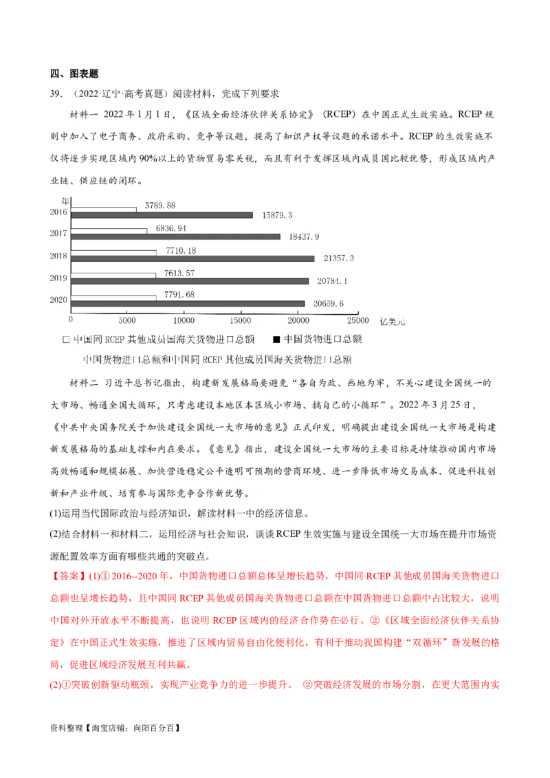 必刷题+高考真题+近两年（2022年、2023年）辽宁卷政治真题（教师版）_新高考复习资料_2024年新高考资料_一轮复习资料_必刷高考真题