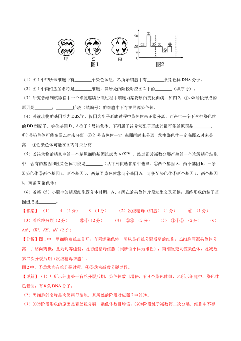 专题三细胞的生命历程（测试）（解析版）_2024年新高考资料_2.2024二轮复习_2024年高考生物二轮复习讲练测（新教材新高考）