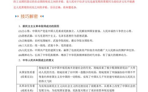 专题01贡献篇&mdash;中国在百年奋斗历程中的重大历史贡献（讲义）（解析版）_新高考复习资料_2024年新高考资料_二轮复习资料_讲义_教师版（含答案解析）