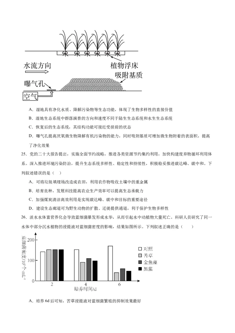 专题37人与环境、生态工程（原卷版）_2024年新高考资料_3.2024专项复习_备战2024年高考生物一轮复习重难点专项突破_专题37人与环境、生态工程-备战2024年高考生物一轮复习重难点专项突破