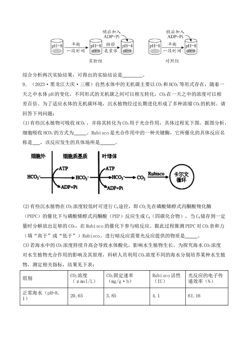 专题06细胞代谢（原卷版）_2024年新高考资料_2.2024二轮复习_2024年高考生物二轮热点题型归纳与变式演练（新高考通用）