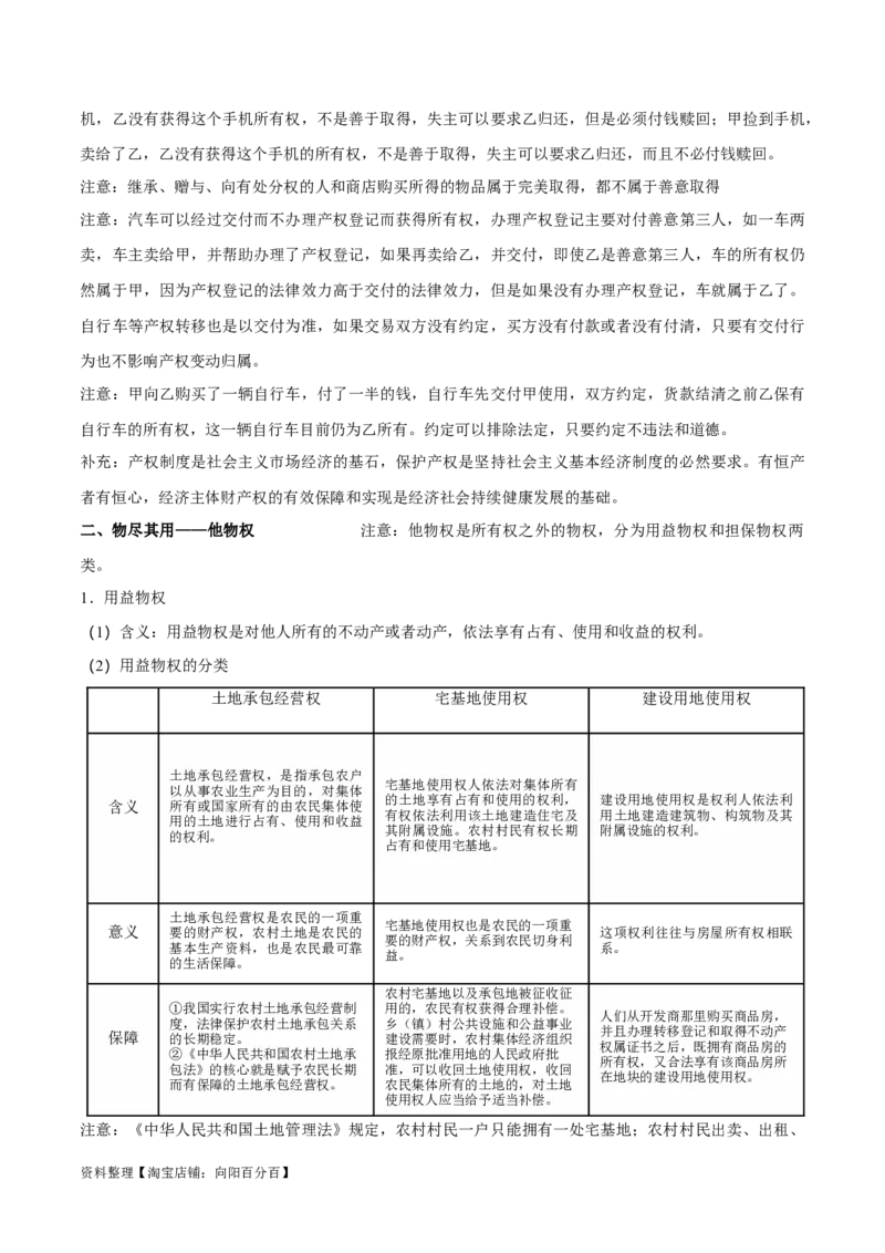 选择性必修2《法律与生活》-知识汇总2024年高考政治高效复习必备提纲（统编版）_新高考复习资料_2024年新高考资料_专项复习资料