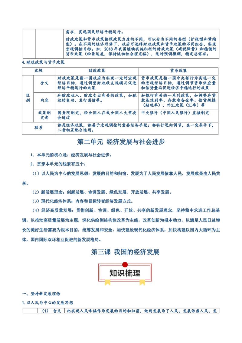 必修二《经济与社会》核心考点-上好课2025年高考政治一轮复习知识清单（新高考专用）_新高考复习资料_2025年新高考资料_2025年高考政治一轮复习知识清单