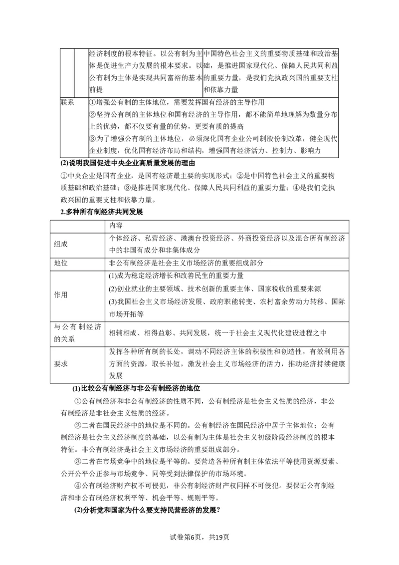 第01课我国的生产资料所有制（讲义）（解析版）_新高考复习资料_2024年新高考资料_一轮复习资料_完2024年高考政治一轮复习讲练测（课件+讲义+练习）（新教材新高考）_必修2