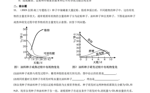 专题01细胞的物质基础（限时检测卷）_2024年新高考资料_3.2024专项复习_2024年高考生物热点&middot;重点&middot;难点专练（新高考专用）