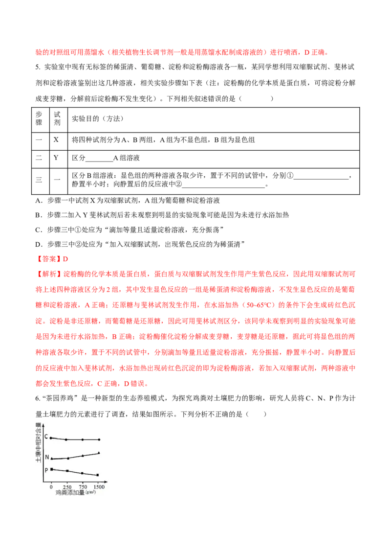 专题02实验评价与改进类（解析版）_2024年新高考资料_2.2024二轮复习_备战2024年高考生物实验专项突破3143686_专题02实验评价与改进类-备战2024年高考生物实验专项突破