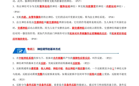 宝典14神经调节（解析版）_2024年新高考资料_1.2024一轮复习_2024年高考生物一轮复习知识清单