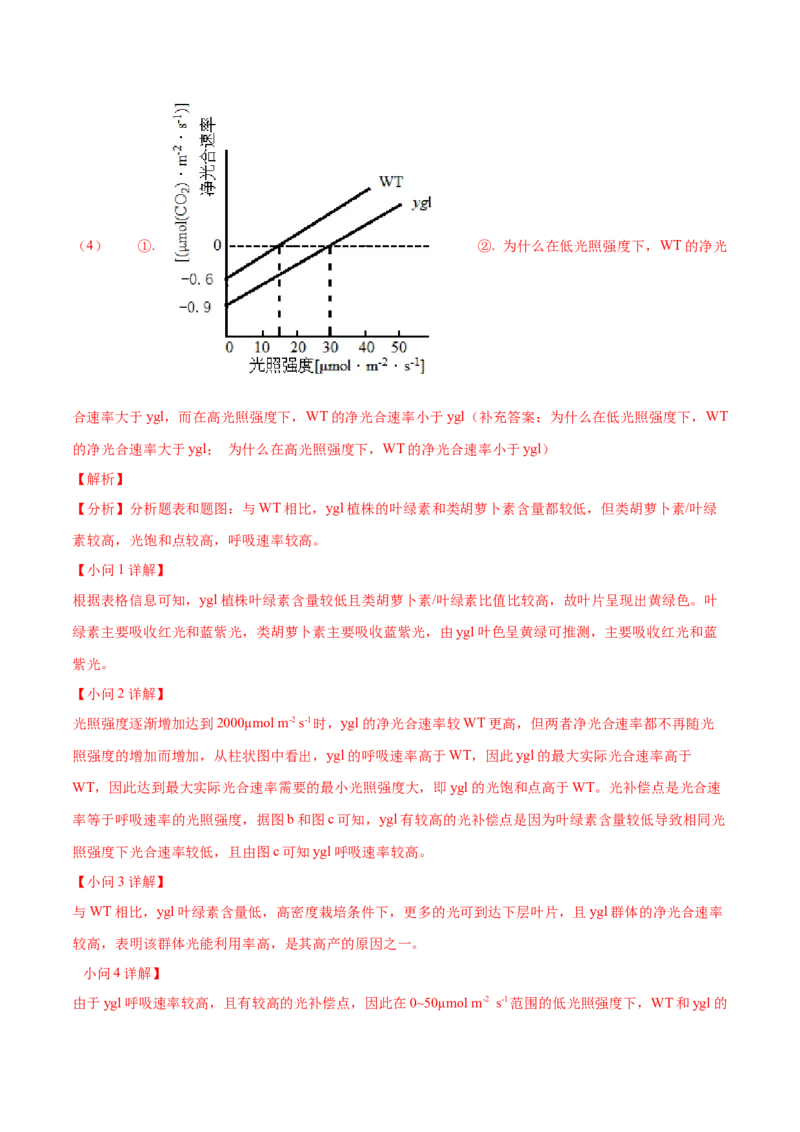 押广东卷第17题光合作用的应用（解析版）_2024年新高考资料_5.2024三轮冲刺_备战2024年高考生物临考题号押题（广东专用）323137816