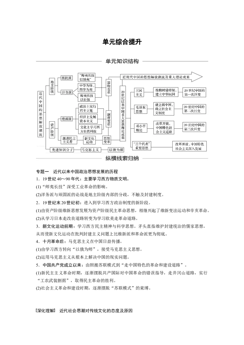 63必修3第十四单元单元综合提升_07高考历史_通用版（老高考）复习资料_2023年复习资料_一轮+二轮_历史高三一轮复习系列_历史高三一轮复习系列《一轮复习讲义》（学生版）