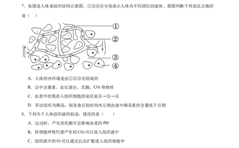 专题25内环境与稳态（原卷版)_2024年新高考资料_3.2024专项复习_备战2024年高考生物一轮复习重难点专项突破_专题25内环境与稳态-备战2024年高考生物一轮复习重难点专项突破