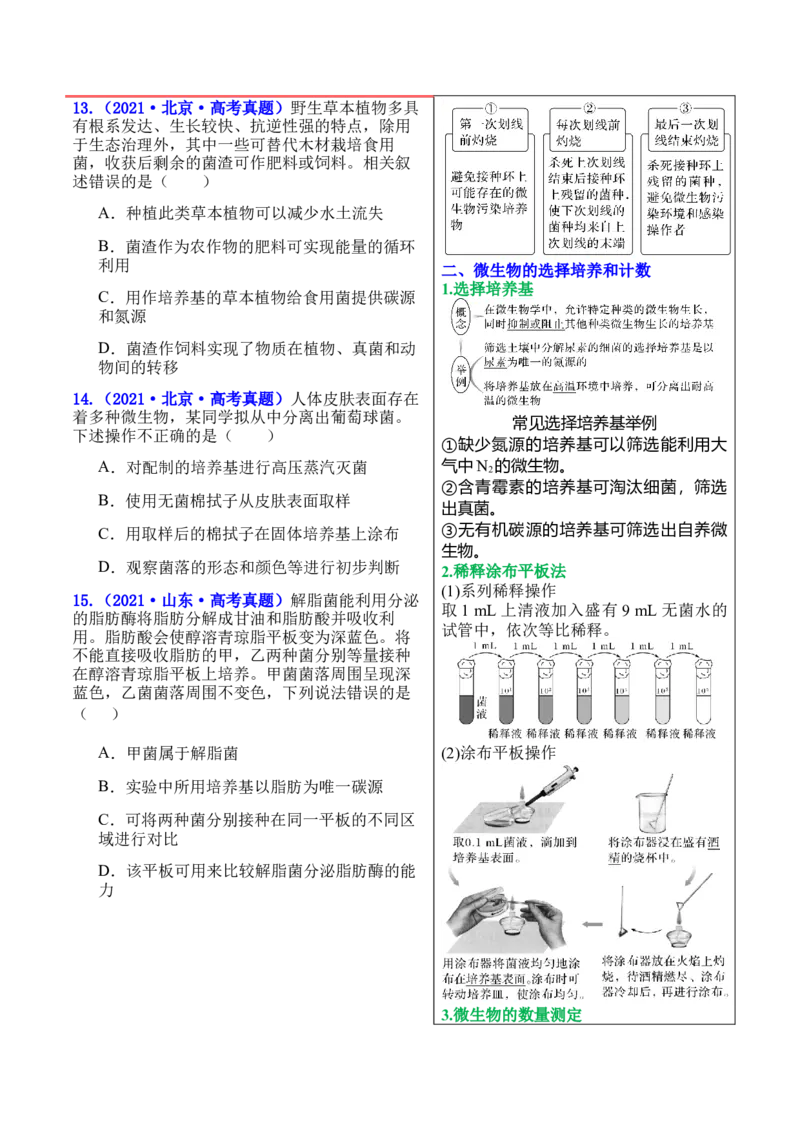 押新高考卷发酵工程（原卷版）-备战2024年高考生物临考题号押题（新高考通用）(1)_2024年新高考资料_5.2024三轮冲刺_备战2024年高考生物临考题号押题（新高考通用）322745222