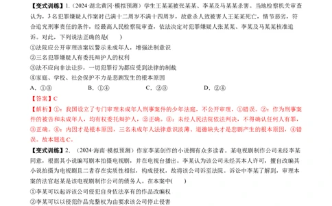 第10课诉讼实现公平正义（讲义）（解析版）_新高考复习资料_2025年新高考资料_2025年高考政治一轮复习讲练测（新教材新高考）