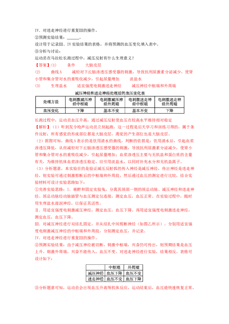专题17体液调节和免疫调节（解析版）_2024年新高考资料_1.2024一轮复习_备战2024年高考生物一轮复习抢分特训（全国通用）