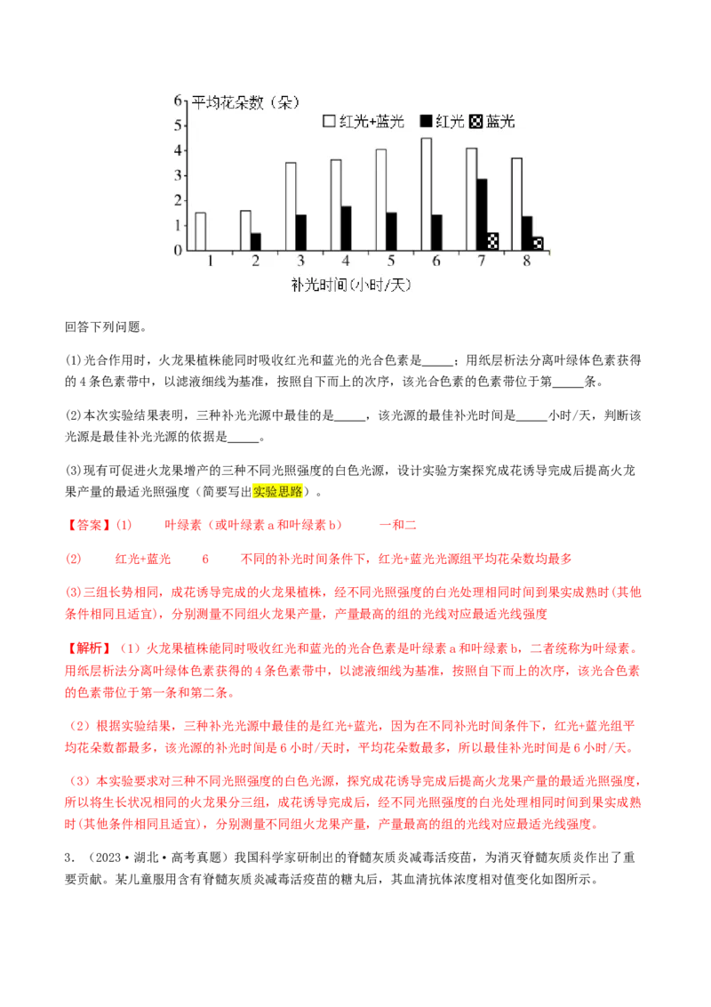 抢分13探究实验冲刺篇（教师版）_2024年新高考资料_5.2024三轮冲刺_备战2024年高考生物抢分秘籍（新高考专用）321842314