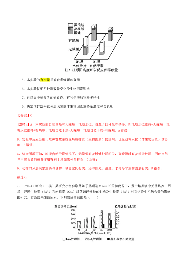 抢分13探究实验冲刺篇（教师版）_2024年新高考资料_5.2024三轮冲刺_备战2024年高考生物抢分秘籍（新高考专用）321842314