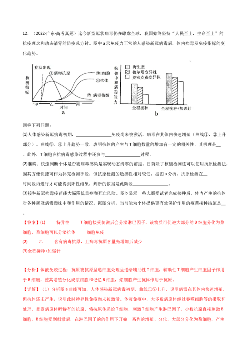 宝典16免疫调节（解析版）_2024年新高考资料_1.2024一轮复习_2024年高考生物一轮复习知识清单