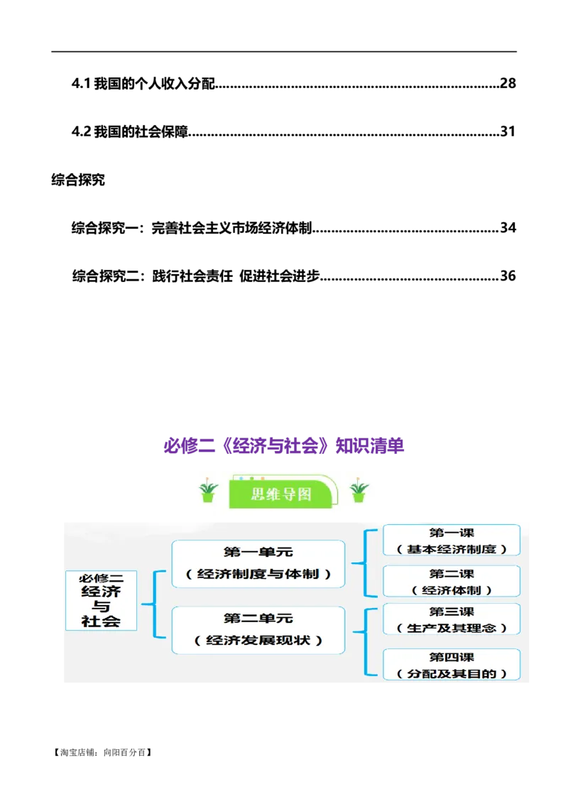 依据2023年秋最新版教材制作必修二《经济与社会》知识清单-口袋书2024年高考政治一轮复习知识清单（新高考通用）_新高考复习资料_2024年新高考资料_专项复习资料
