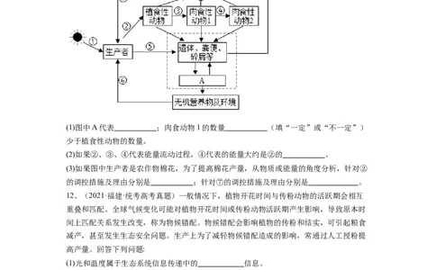 专题31生态系统的物质循环、信息传递及其稳定性（精练）（原卷版）_2024年新高考资料_1.2024一轮复习_备战2024年高考生物一轮复习串讲精练（新高考专用）